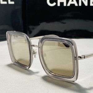 NEW !! CHANEL Sunglasses 18-K  Gold mirror lenses.
